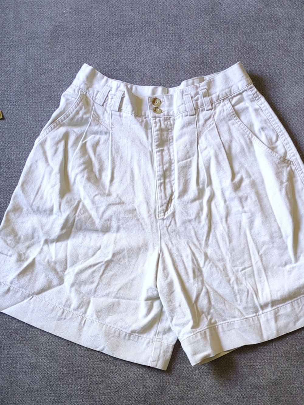 High-Rise White Women’s Bermuda Shorts